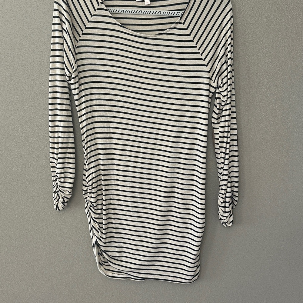 Elegant Striped Long Sleeve Dress